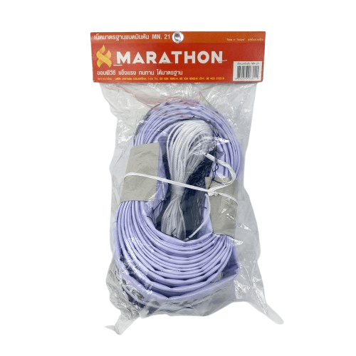 เน็ตแบดมินตัน MARATHON รุ่น MN.21 มีลวดสลิง แถบบน สีสด ชันเจน_0